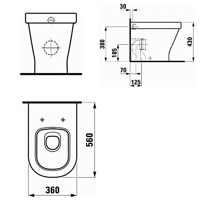 Laufen LB3 унитаз напольный под скрытый бачок (2168.4.000.000.1)