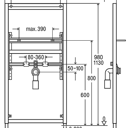 Инсталляция для раковины Viega Eco Plus 641023