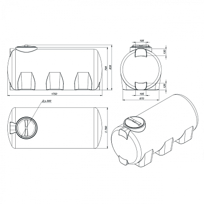 Экопром Ёмкость рециклинговая R H 750
