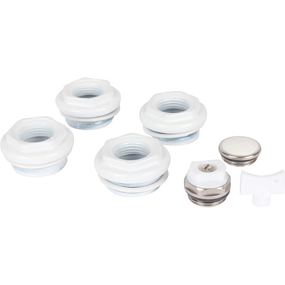 STOUT Универсальный монтажный комплект для подключения радиатора 3/4" RAL 9016 SKU-0111-000134