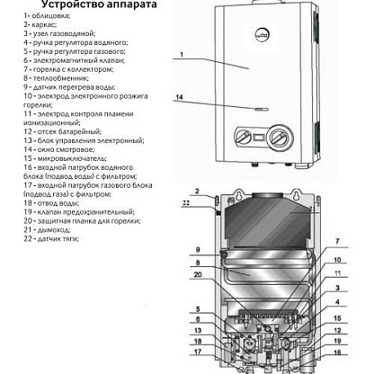 ElsoTherm GWH 10 BM водонагреватель газовый проточный