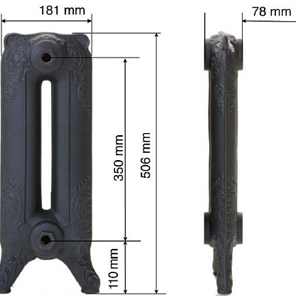 GuRaTec Merkur 470 Чугунный радиатор (1 секция)