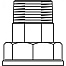 Oventrop резьбовое соед. Ду10, 5/8"ВР НГ*3/8"НР. Арт 1019303