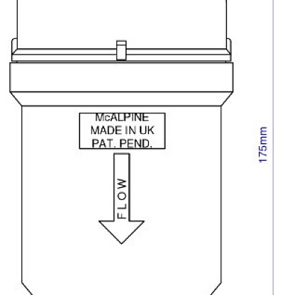 McAlpine Самозакрывающийся сливной клапан ("сухой" сифон)  MRNRV32C-PB