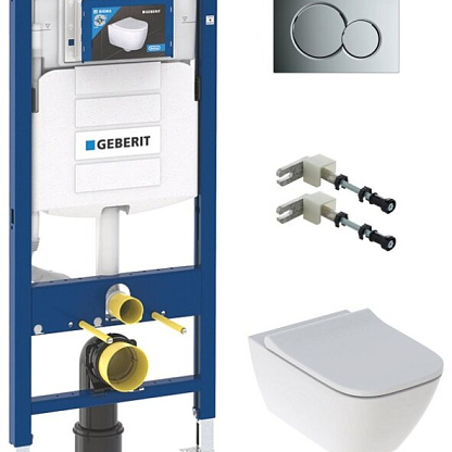 Geberit Smyle 500.300.21.S Унитаз с инсталляцией подвесной, с горизон. выпуском