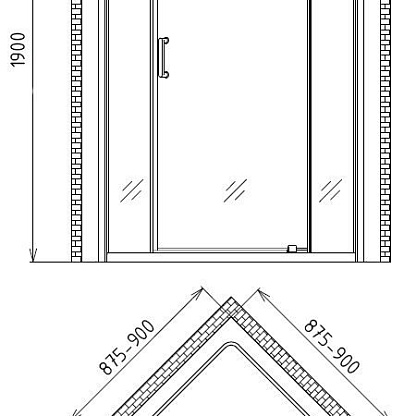 Gemy SUNNY BAY S28071 душевой уголок 900x900