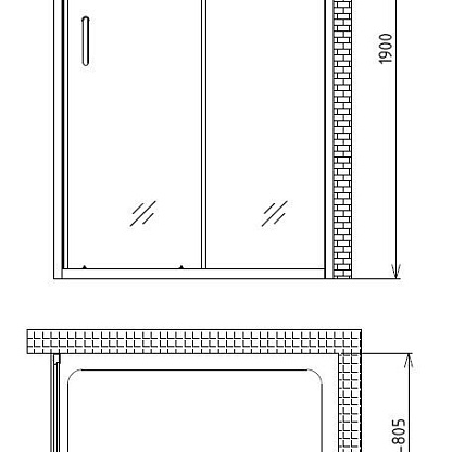 Gemy VICTORIA S30131A/A1 душевой уголок 1200x800