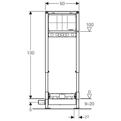 Geberit Duofix 111.580.00.1 Душевой трап для душевой системы, 130 см