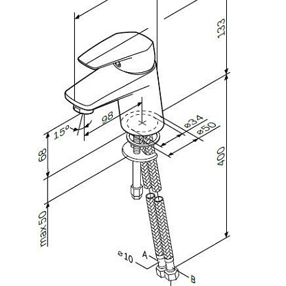 Am.Pm Gem F9002100 смеситель для умывальника, хром