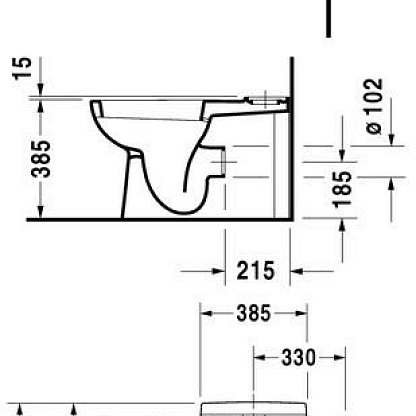Duravit D-Code унитаз под бачок (092700004) 21110900002