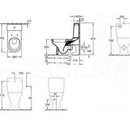 Villeroy&Boch O'Novo унитаз под бачок 5788 51 01 (5658 10 01)