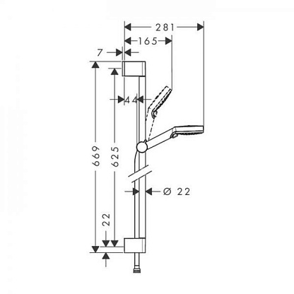 Душевой гарнитур Hansgrohe Crometta Vario 650 26532400