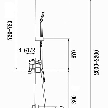 Душевая система Timo Helmi SX-4069 SM 412