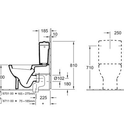 Villeroy&Boch SUBWAY унитаз под бачок 77231001 (661010R1)