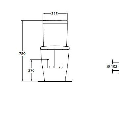 Ideal Standard Connect Cube чаша унитаза-компакта E803701
