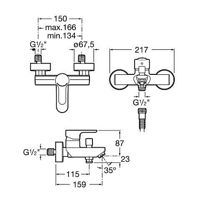 Смеситель Roca M2 5A2168C00 для душа