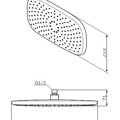 Am.Pm Sensation F0530000 верхний душ