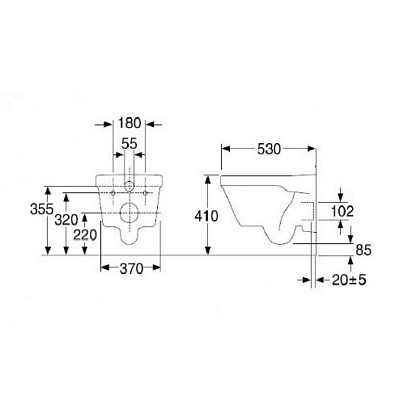 Gustavsberg Hygienic Flush WWC подвесной унитаз (5G84HR01)