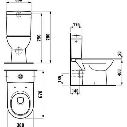 Крышка-сиденье Laufen Pro Standard 8.9295.1.000.000.1