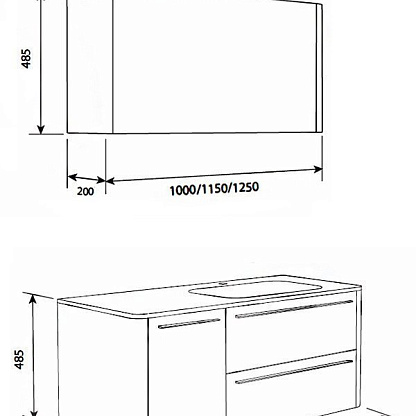 Am.Pm AWE M15MCX1251WF Зеркальный шкаф с подсветкой, 125 см
