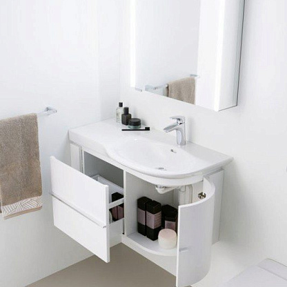 Тумба для раковины Laufen Case 84x37.5 см закругление слева, для 81670.1 белый 4.0150.2.075.463.1