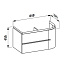 Тумба для раковины Laufen Case 84x37.5 см закругление слева, для 81670.1 белый  4.0150.2.075.463.1