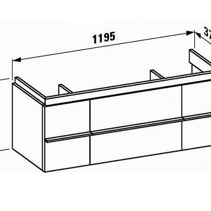 Тумба для раковины Laufen Case 119.5x37.5 см 1 ящик белый 4.0130.1.075.463.1