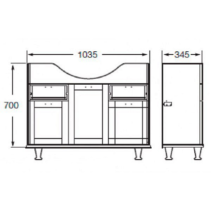 Тумба Roca America 105 орех ZRU9302792