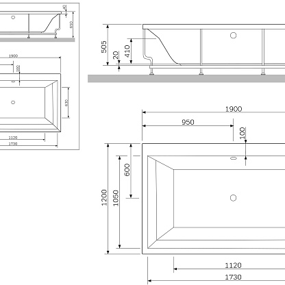 Акриловая ванна Am.Pm Admire 190х120  W1AA-190-120W-A