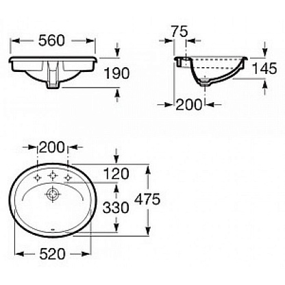 Раковина Roca Java 327863000 56 см