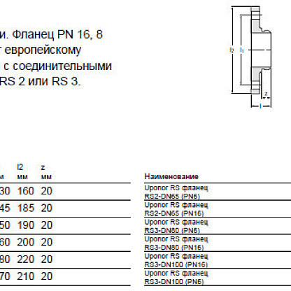 Uponor RS фланец RS3-DN100 (PN16) (1029130)