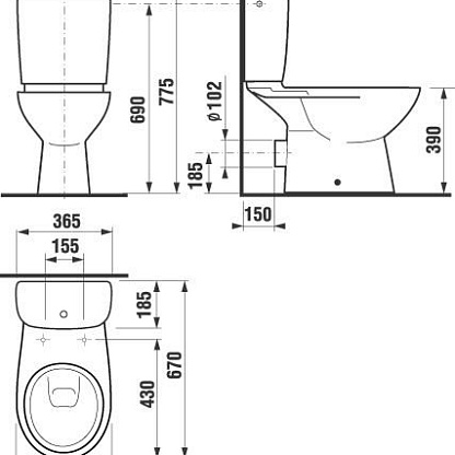 JIKA Olymp комбинированный унитаз (2261.6.000.242.1)