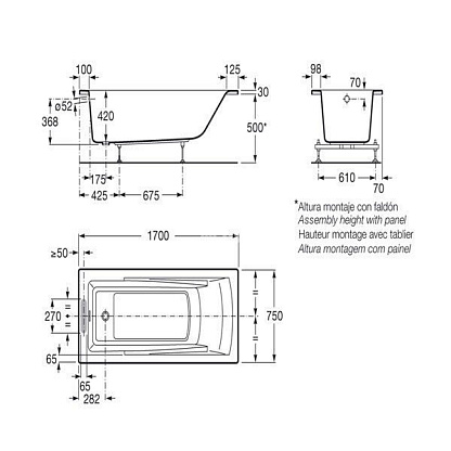 Акриловая ванна Roca Hall 170x75 ZRU9302768