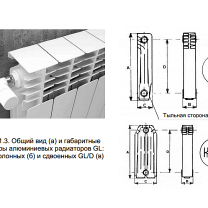 Global GL - 350/80/D алюминиевый радиатор