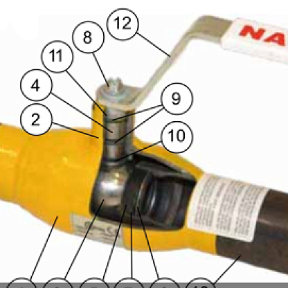 Naval DN 80 PN 25 Кран шаровой стальной сварной для газа