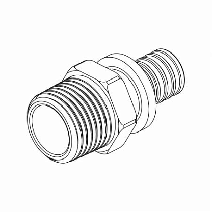 REHAU 20 - R 3/4 переходник  из нержав. стали с НР 11377321001