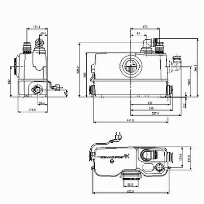 Grundfos Sololift2 WC-3 Канализационная установка 97775315