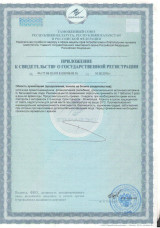 Приложение к свидетельству о государственной регистрации ИМКАП