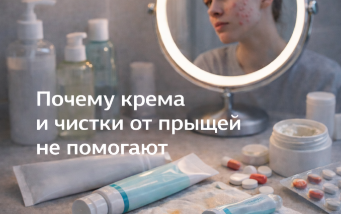 Почему крема и чистки от прыщей не помогают