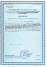 Приложение к свидетельству о государственной регистрации СПОРТ АКТИВ