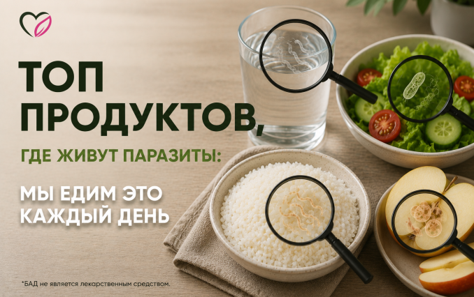 ТОП ПРОДУКТОВ, ГДЕ ЖИВУТ ПАРАЗИТЫ: МЫ ЕДИМ ЭТО КАЖДЫЙ ДЕНЬ