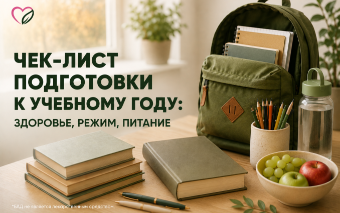 Чек-лист подготовки к учебному году: здоровье, режим, питание