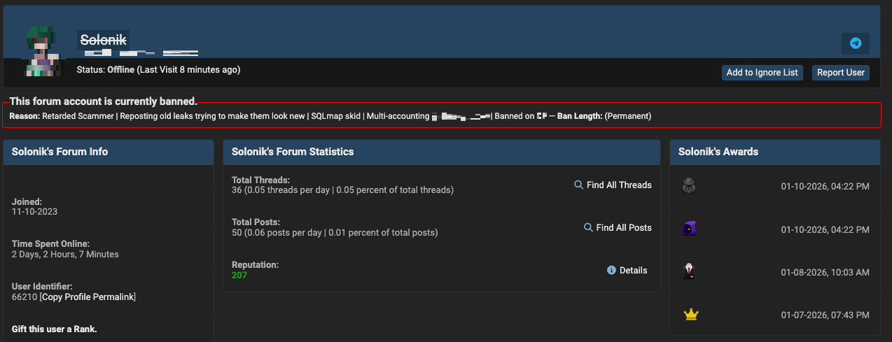 Figure 11. User ban notification