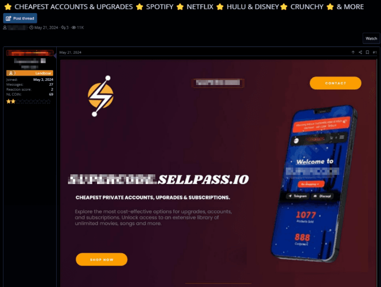 Figure 13. Ad offering account upgrade and subscription activation services