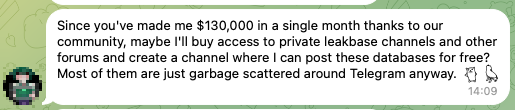 Figure 13. Post detailing potential earnings