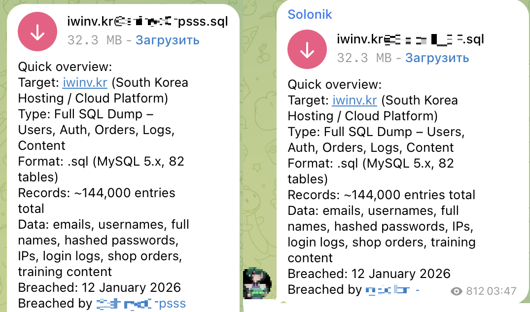 Figure 26. Examples of identical posts