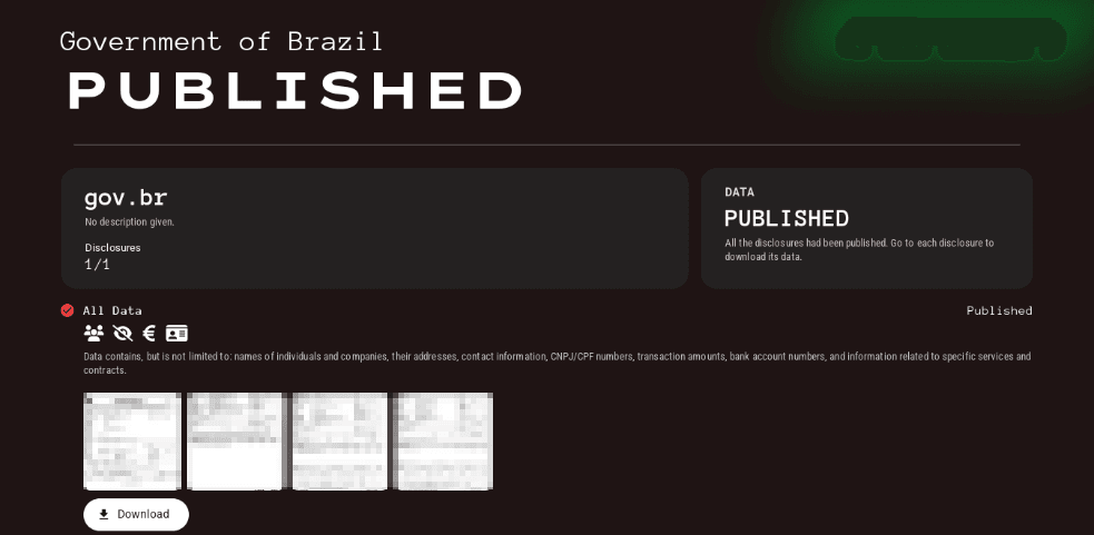 Figure 2. Dark web forum post claiming a successful attack by the killsec ransomware group on gov.br