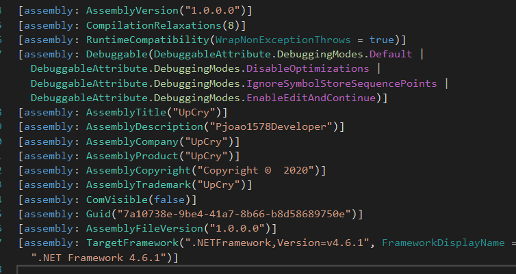Рисунок 20 — Пример отметки создателя в F*ckCrypt, UpCry