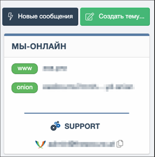 Figure 6. Up-to-date mirror links displayed on the XSS dark web forum pages
