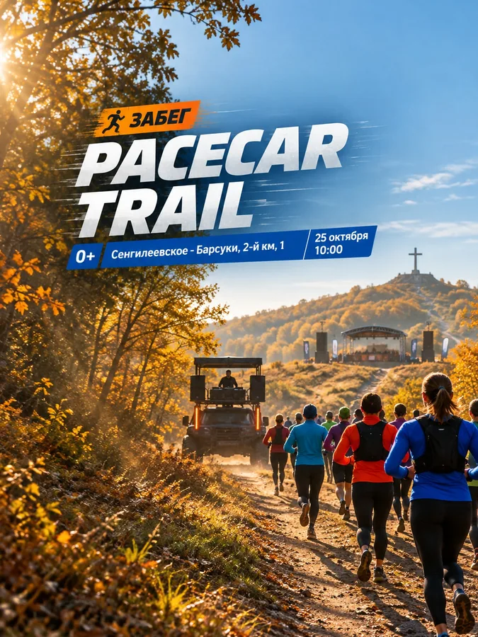 Первый забег PACECAR TRAIL с рейвом на финише